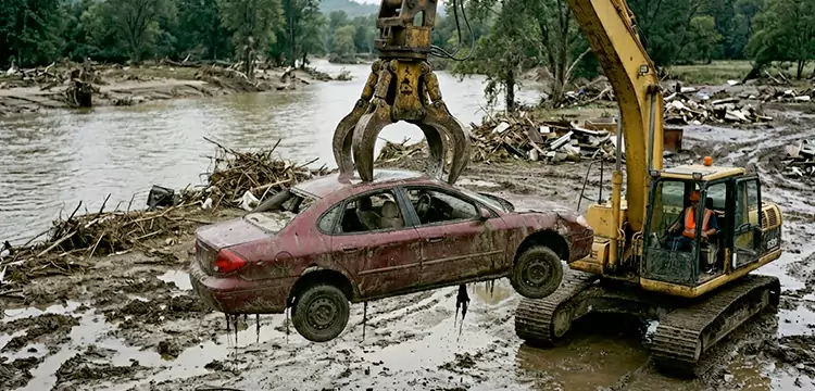 Flood-Damaged Junk Car Disposal in St. Louis