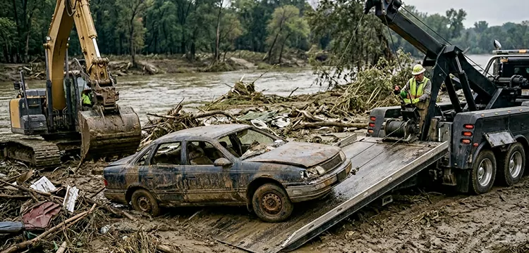 Same Day Flood Damaged Car Pick Up in St. Louis 
