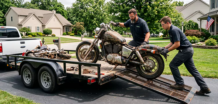 Damaged Motorcycle Removal in St. Louis