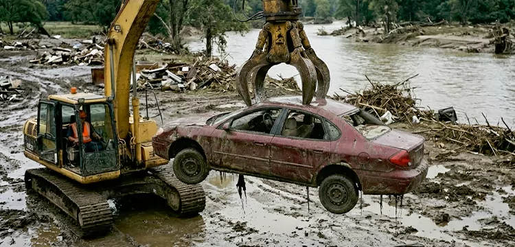 Flood Damaged Junk Car Pick Up for Cash in St. Louis